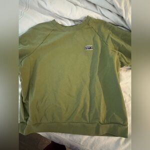 Patagonia Olive Green Crewneck Sweatshirt - Casual Pullover